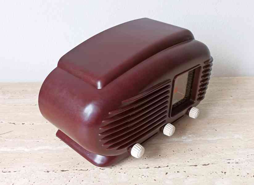 Staré rádio Tesla Talisman 308U, hnědá skříňka, 1953 - foto 5