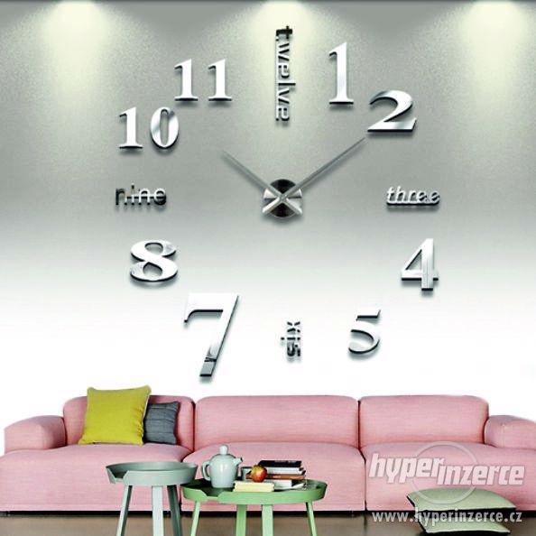 Moderní nástěnné hodiny farebné 3D  130 cm 015S červena - foto 14