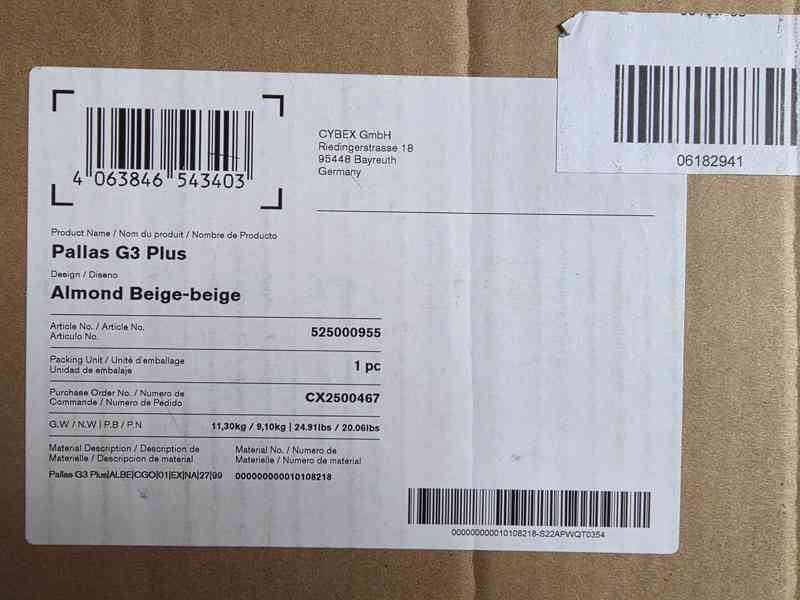 Autosedačka Cybex Gold Pallas G3 NOVÁ - foto 4