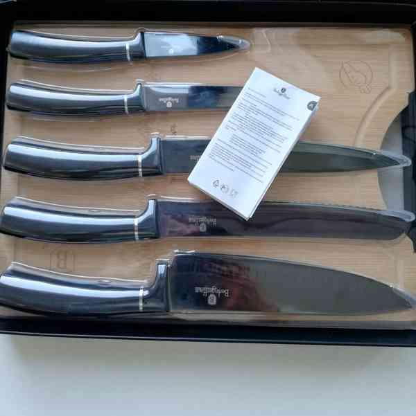 Nože, sada nožů, BERLINGERHAUS, prkénko, 6 kusů, NOVÉ - foto 7