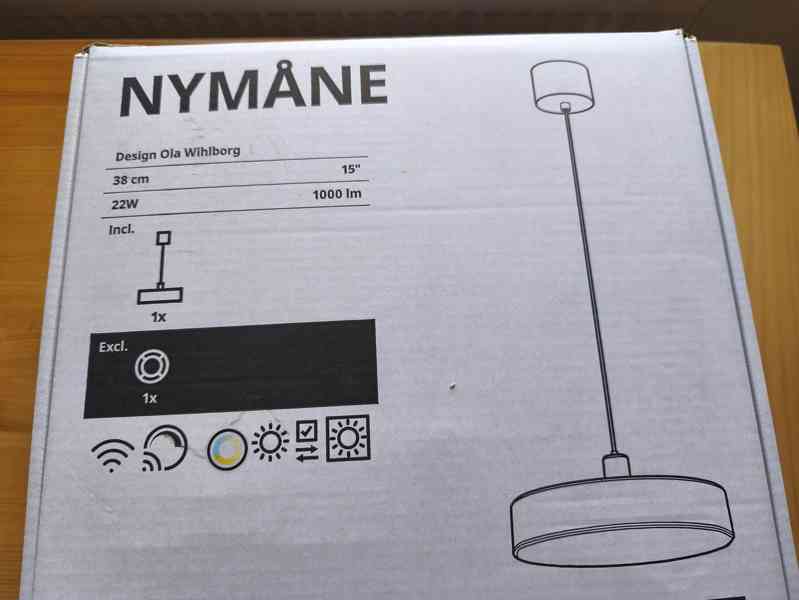 LED závěsná lampa IKEA s ovladačem - foto 2