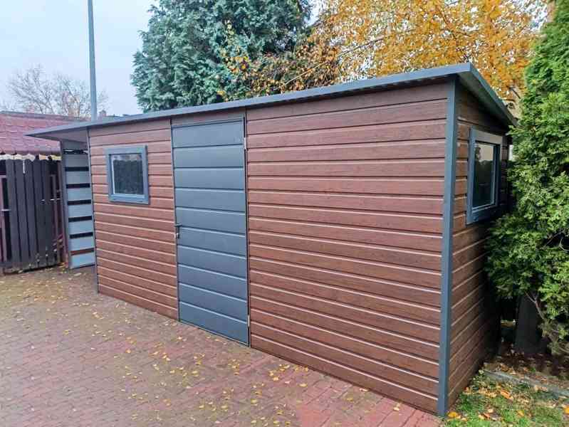 Zahradní domek 5x1,5m přístřešek 1,5m dveře 2x okno TS900 - foto 2