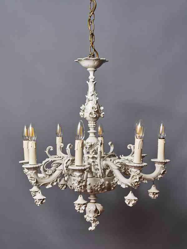 Osmiramenný porcelánový lustr Neapol Capodimonte - foto 6