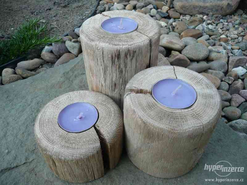 Dřevěné dekorativní svícny - foto 3
