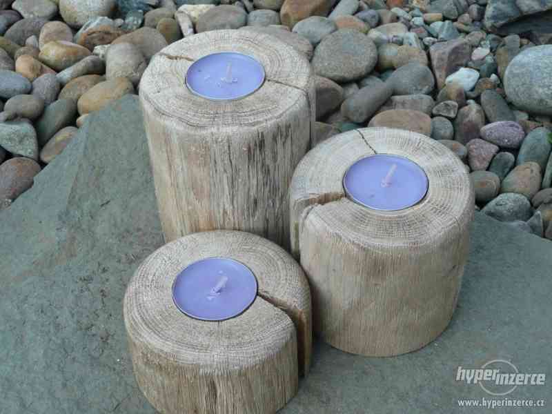 Dřevěné dekorativní svícny - foto 4