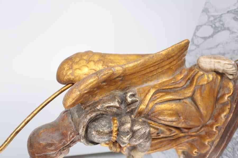 Velká starožitná lampa Anděl - foto 4
