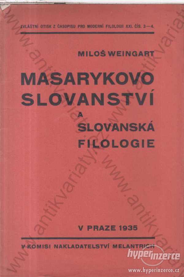 Masarykovo slovanství a slovanská filologie 1935 - foto 1