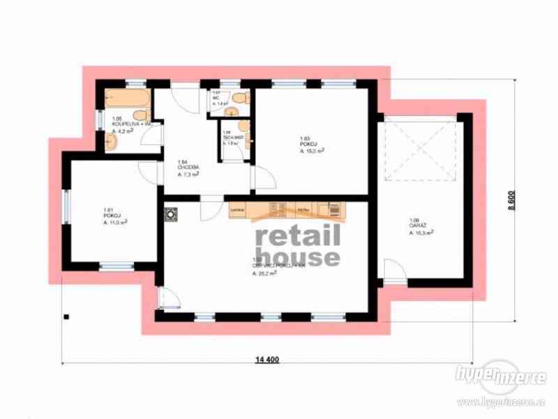 Rodinný dům Retail Smart Top Plus, 3+kk+G, 83 m2 - foto 9