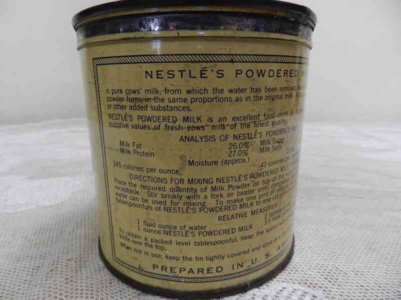 Plechovka Nestle Powdered Milk USA - foto 6