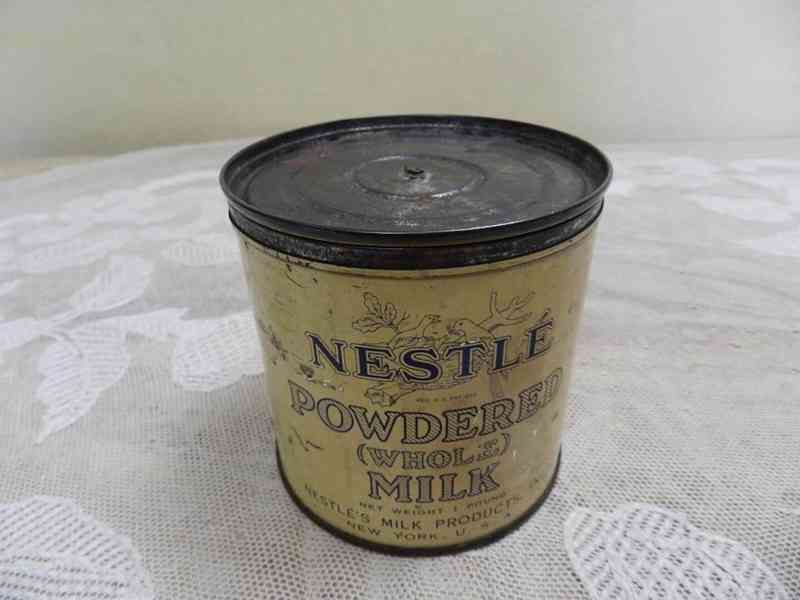 Plechovka Nestle Powdered Milk USA - foto 7