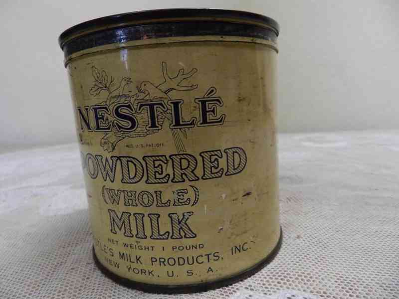 Plechovka Nestle Powdered Milk USA - foto 2