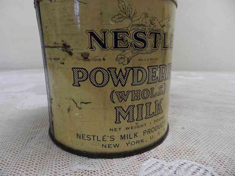 Plechovka Nestle Powdered Milk USA - foto 3