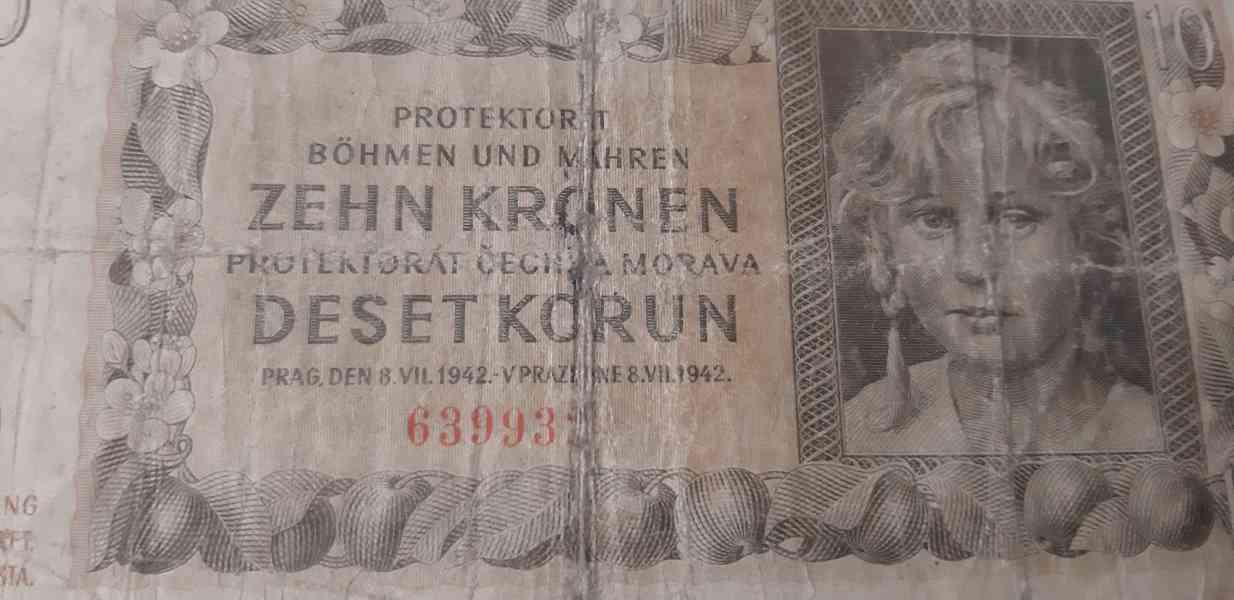 Konvolut banovky Protektorát 1 K * 10 K * 100 K vzácná série - foto 6