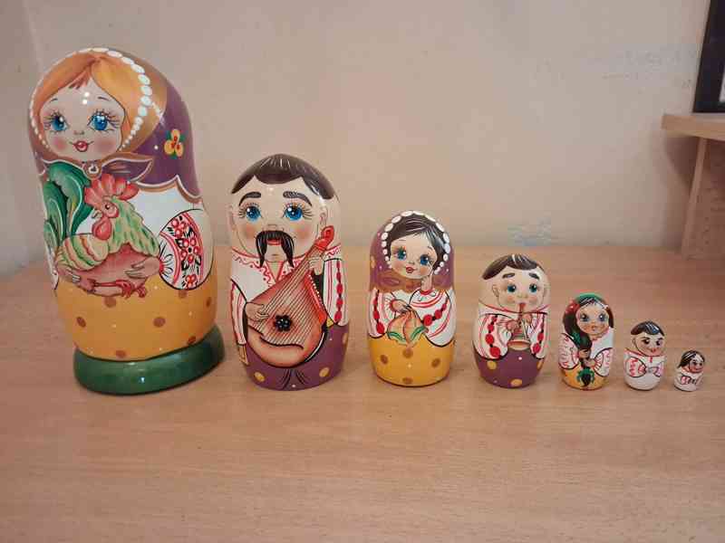 Ručně malované matrjošky – sada 7 ks - foto 2
