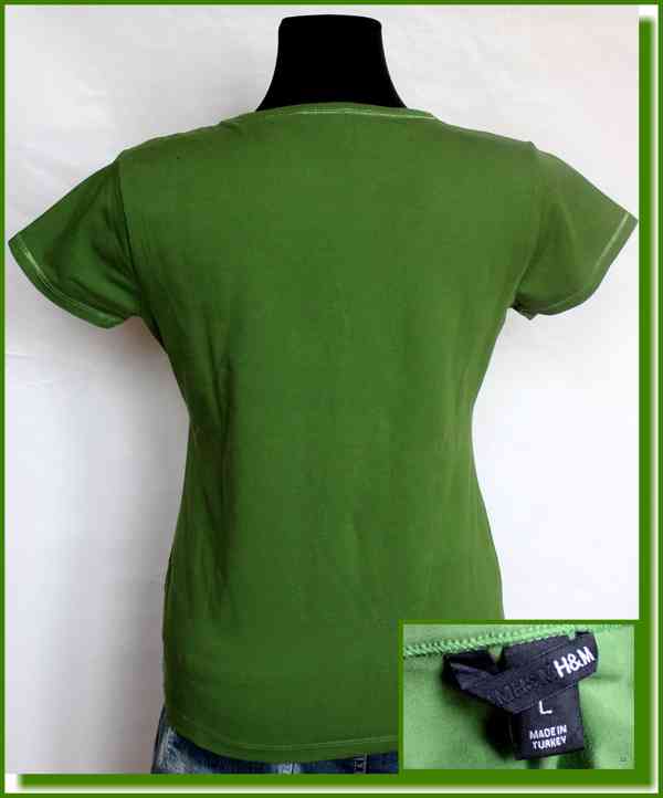 H&M basic elastické tričko vel. L - foto 2