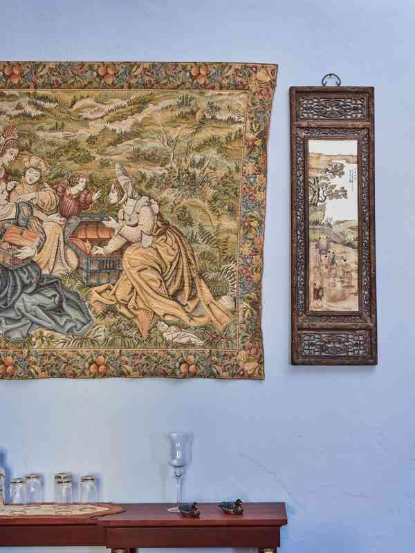Čínský porcelánový panel s malbou dětí - foto 3