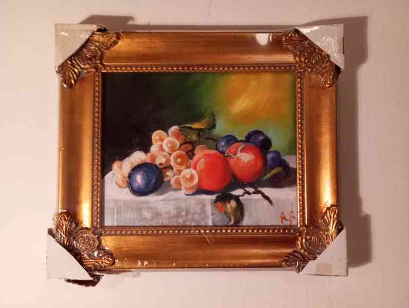 Olejomalba na plátně - zdobený rám 310x260mm - 17 - - foto 2