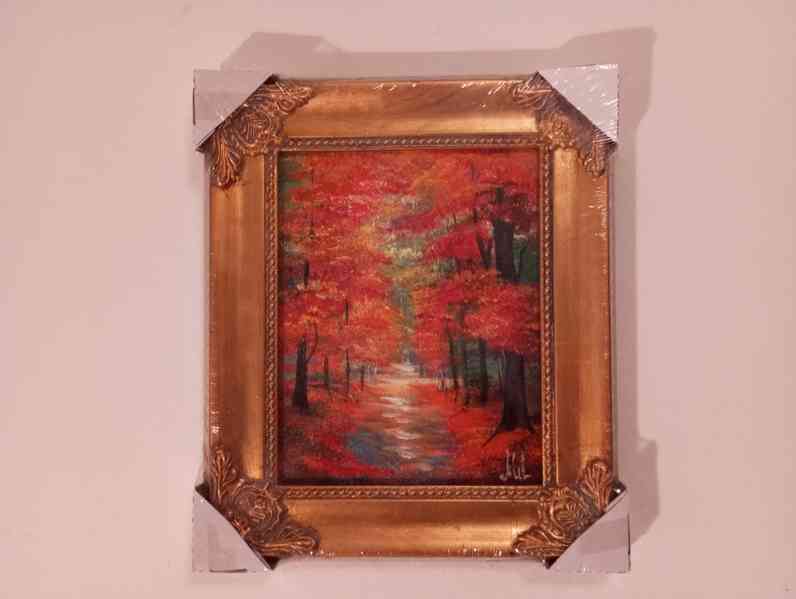 Olejomalba na plátně - zdobený rám 310x260mm - 42 -  - foto 2