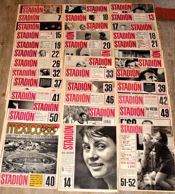 37x časopis STADIÓN 1968 - PRODEJ SBÍRKY!!!