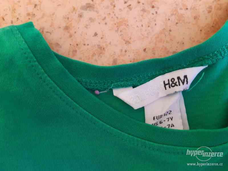 Zelené šaty H&M vel. 116 - foto 5
