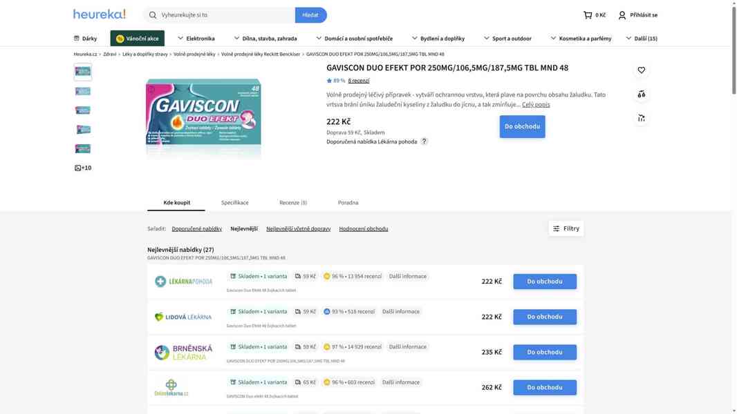 GAVISCON DUO EFEKT POR 250MG/106,5MG/187,5MG TBL MND 48 - foto 2