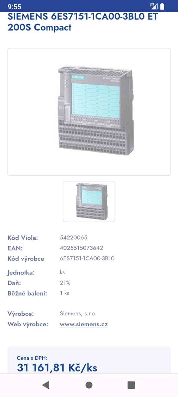 Jednotka vzdálených vstupů a výstupů SIEMENS ET 200S SIMATIC - foto 5