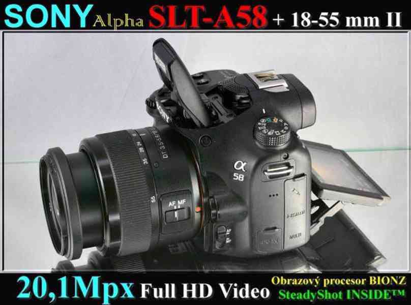 Sony SLT- A58 + Kit Objektiv DT18-55mm 1200 Exp. - foto 1