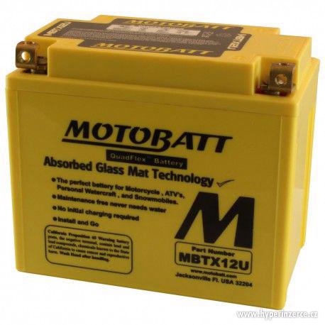 Motocyklová baterie MOTOBATT MBTX12U s technologií AGM - foto 1