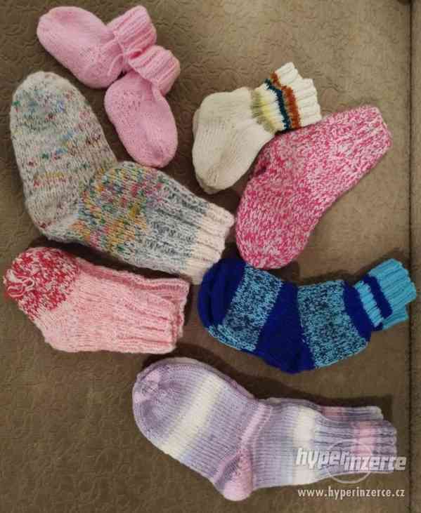 Ručně pletené teplé (příze) ponožky. - foto 3