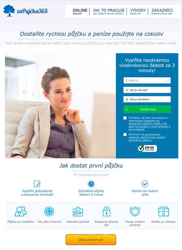 nabídky urgentního financování pro všechny