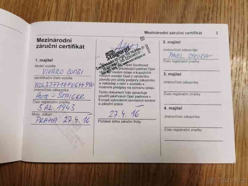 Opel Vivaro 1,6 LONG, ČR, 9 míst, DPH - foto 7