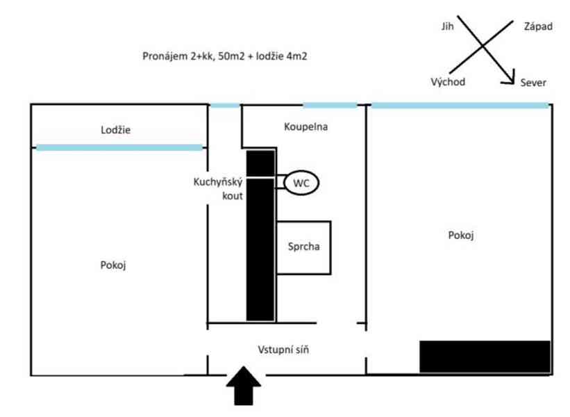 Pronájem 2+kk, 50m2+balk. (LBC - Kristiánov, ul. Na Bídě) - foto 13