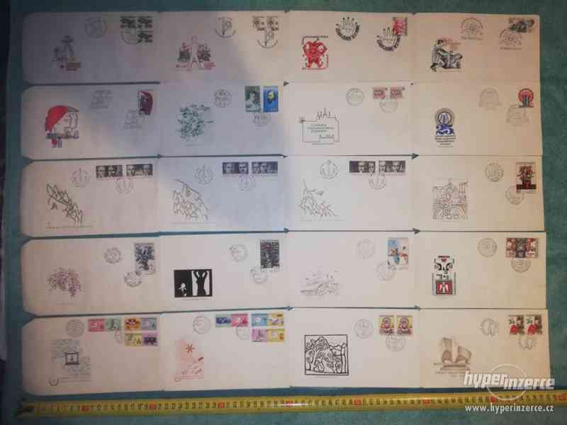 Obálky se známkami, s obrázky a razítky - 50 ks - foto 2