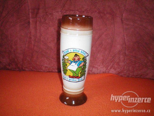 Keramický pohár na pivo s nápisem - foto 2