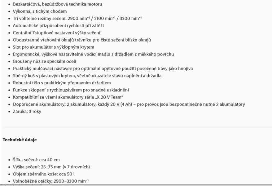 Aku sekačka sleva -40% zár. 3 roky nerozbalená 2 bat - foto 3