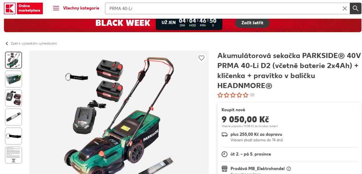 Aku sekačka sleva -40% zár. 3 roky nerozbalená 2 bat - foto 2