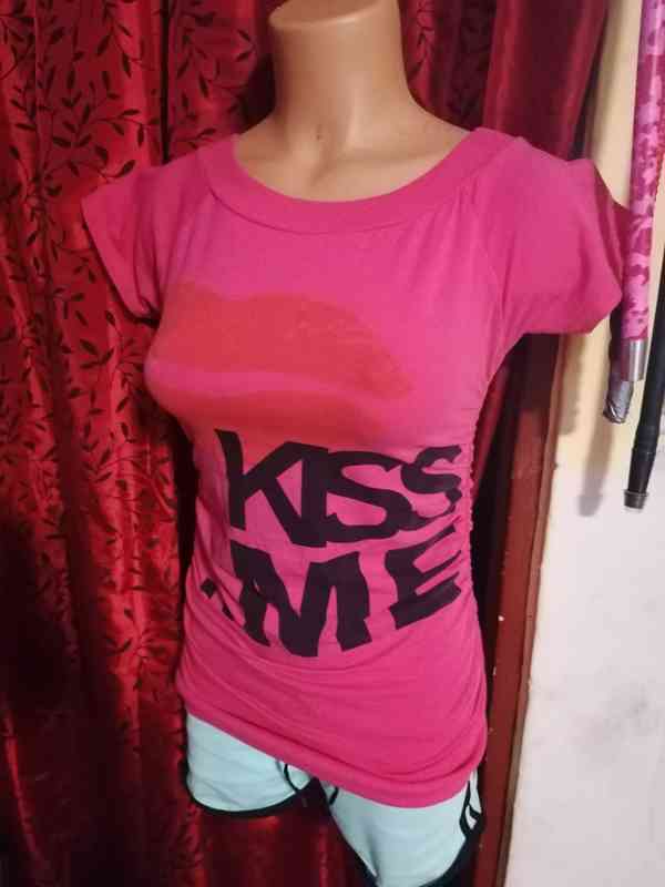 Dámské tričko s nařasením, Kiss Me, vel. S/M - foto 1