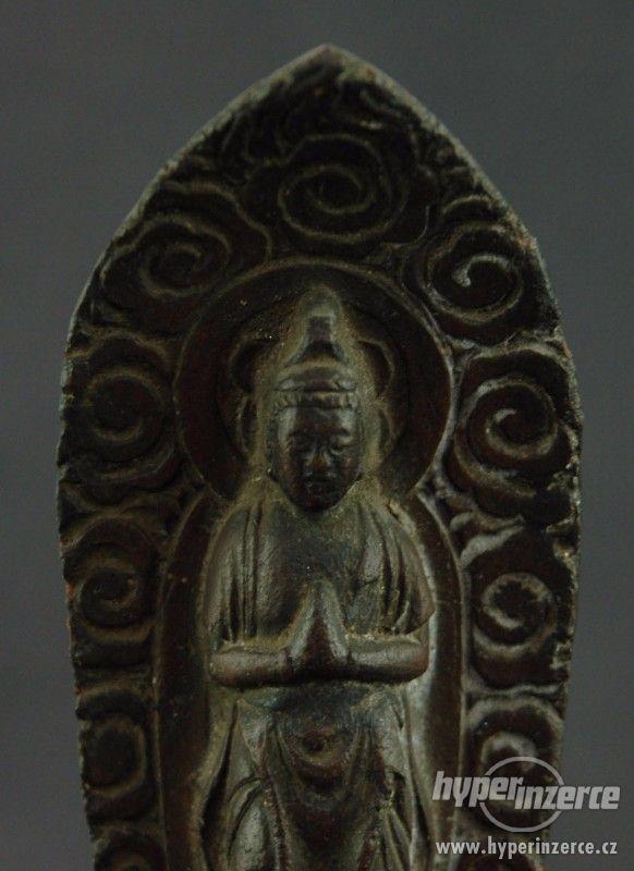 Starožitná japonská soška Buddhy - období EDO - foto 2