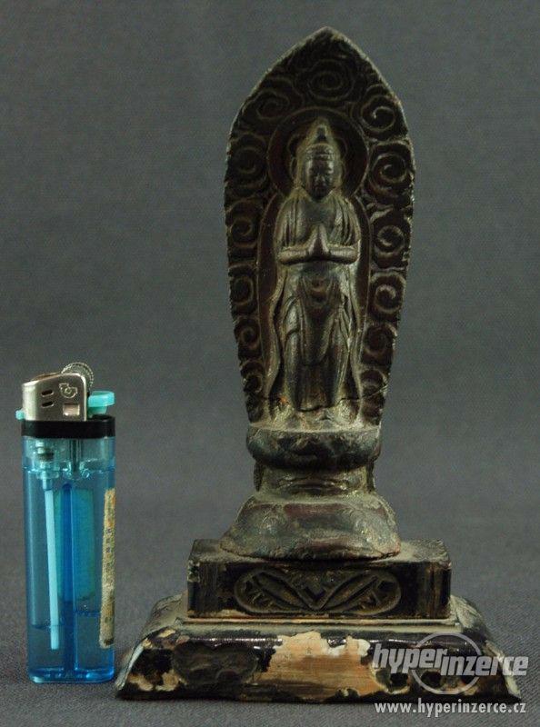 Starožitná japonská soška Buddhy - období EDO - foto 6