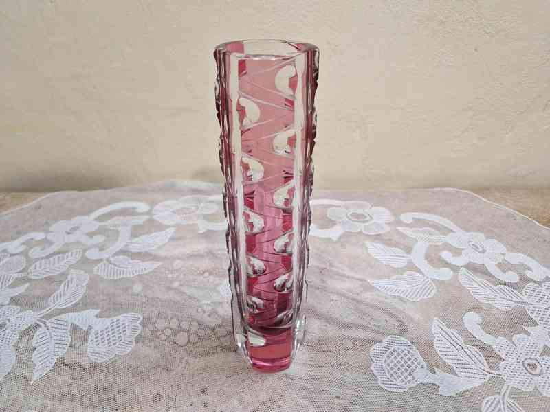 Zajímavá broušená Váza Karel Wunsch - foto 3