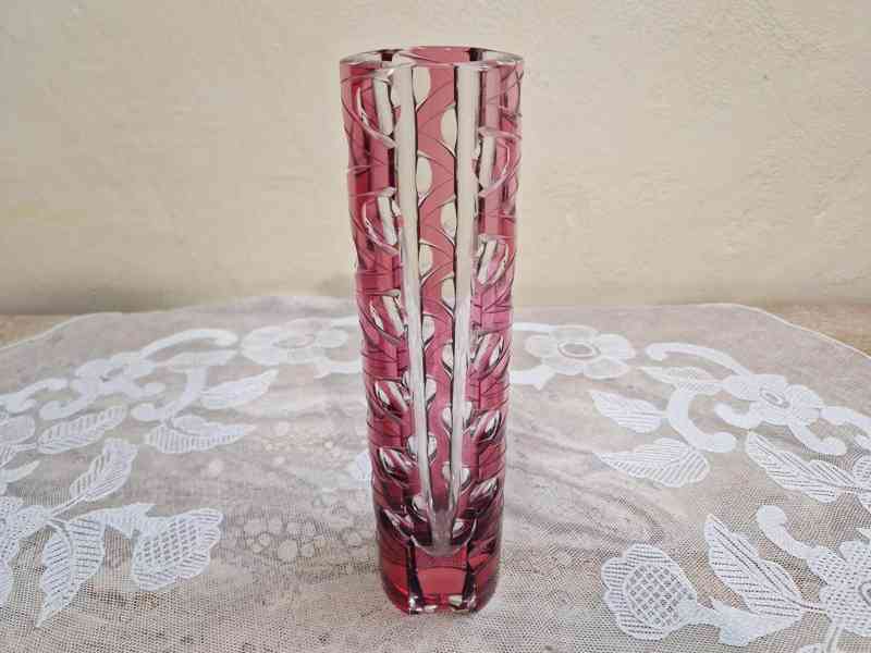 Zajímavá broušená Váza Karel Wunsch - foto 2