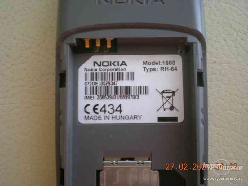 Nokia 1600 - plně funkční tlačítkové telefony z r.2005 - foto 11
