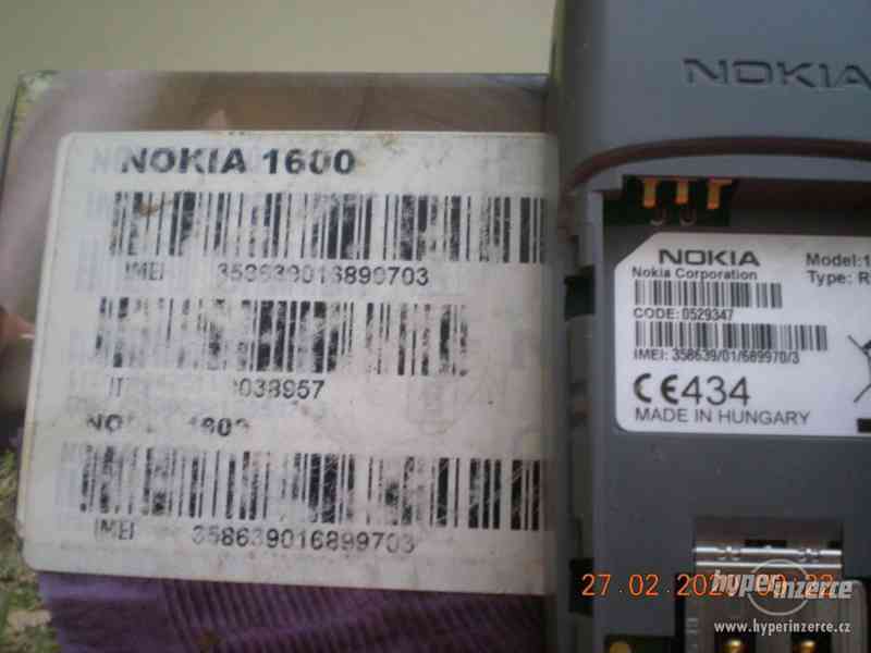 Nokia 1600 - plně funkční tlačítkové telefony z r.2005 - foto 12