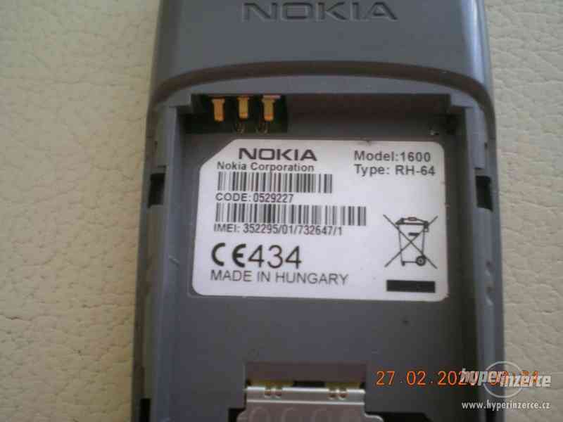 Nokia 1600 - plně funkční tlačítkové telefony z r.2005 - foto 22