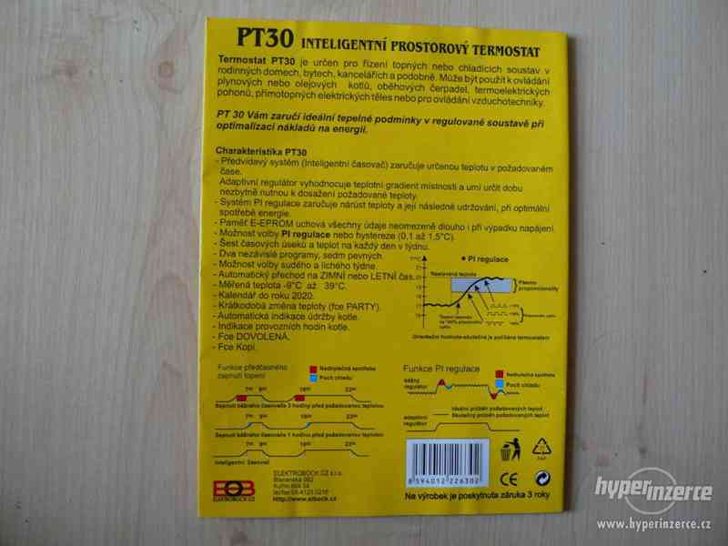 PT30 Inteligentní prostorový termostat - foto 3