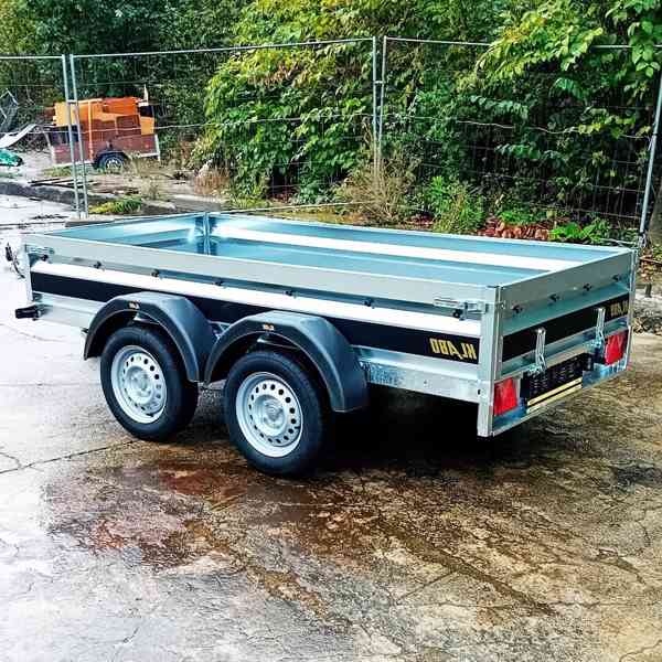 NOVÝ přívěsný vozík  řidičák B 2x osa750Kg,svařovaný rám,DPH - foto 5
