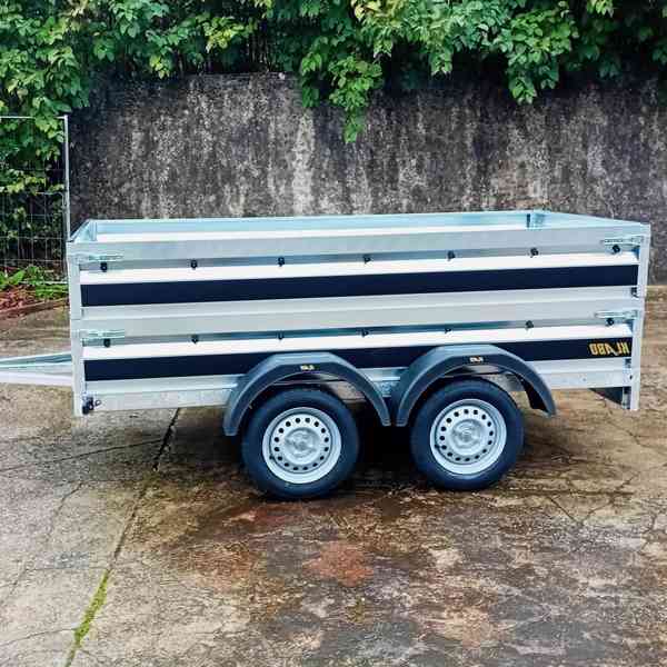 NOVÝ přívěsný vozík  řidičák B 2x osa750Kg,svařovaný rám,DPH - foto 20