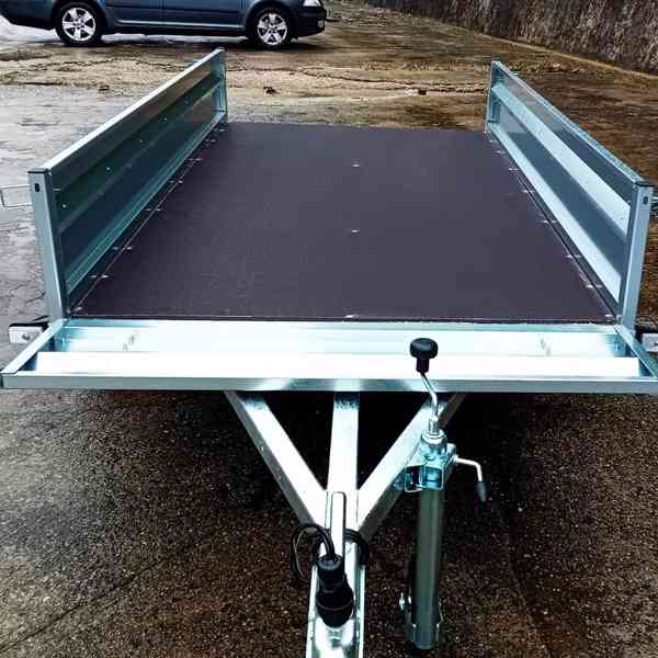 NOVÝ přívěsný vozík  řidičák B 2x osa750Kg,svařovaný rám,DPH - foto 10