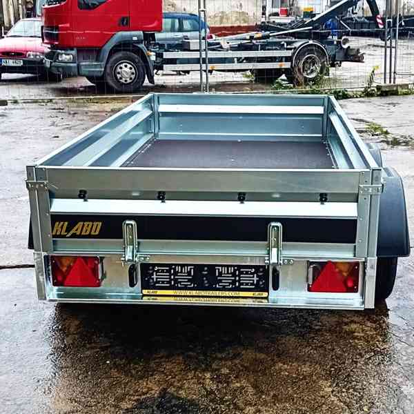 NOVÝ přívěsný vozík  řidičák B 2x osa750Kg,svařovaný rám,DPH - foto 7