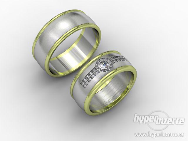 Exklusivní zlaté snubní prsteny ORIN č-1086 - foto 5